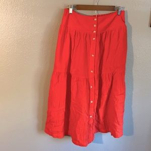 Women’s tiered midi a line skirt